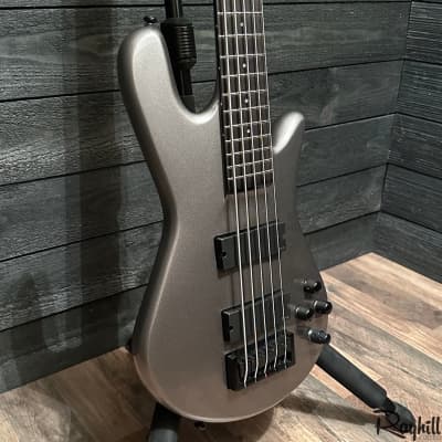 Spector NS Ethos HP 5 String Electric Bass Guitar Gunmetal Silver image 2