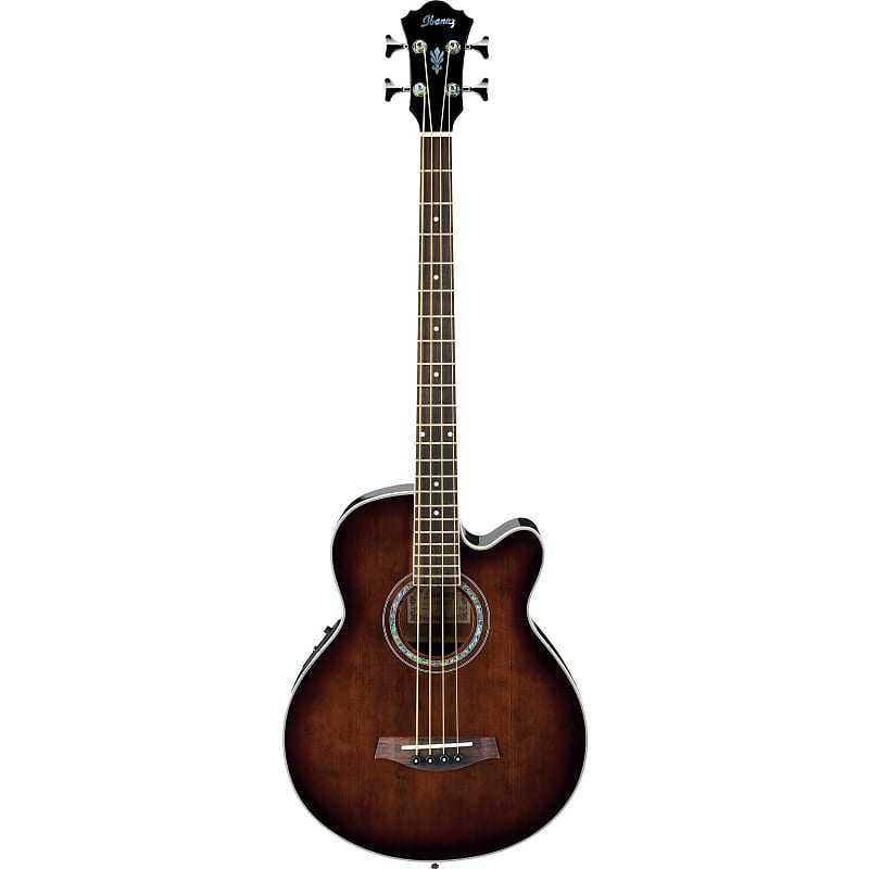 Immagine Ibanez AEB10EDVS Spruce / Sapele 4-String Acoustic Bass - 1