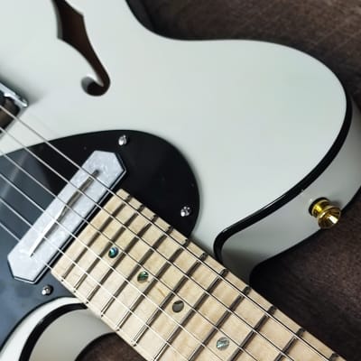 MyDream Partcaster Custom Built - Black and White Thinline Charlie Christian image 10