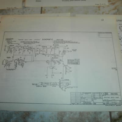 Vintage Early 1970's Fender Bassman Replacement Parts List and Schematic! Original Case Candy! image 7