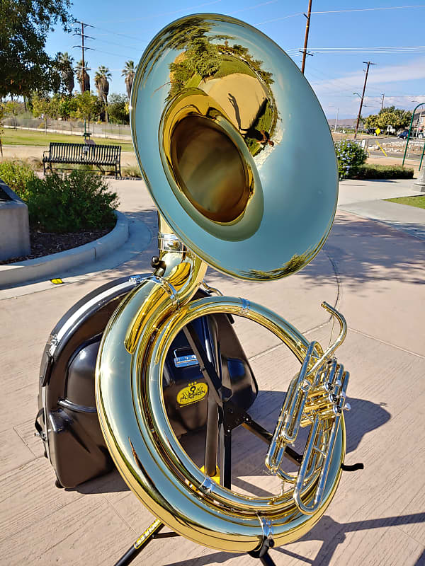 SAI MUSICAL Sousaphone Small Bb Pitch Green With Free Carry Bag