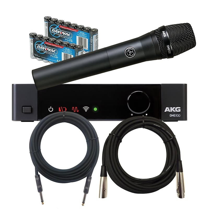 AKG DMS100 Handheld Wireless Microphone System BONUS PAK Reverb