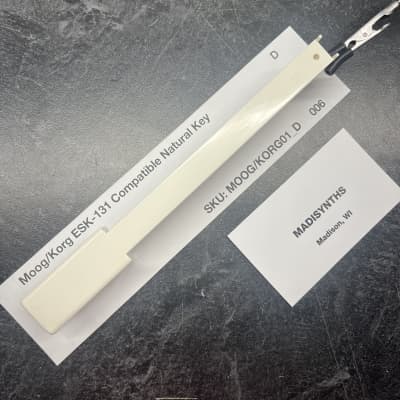 ORIGINAL Moog/Korg/Univox Replacement D Key (for Matsushita ESK-131 Keybeds) for Moog MG-1, Prodigy, Rogue, Opus 3, Korg Minikorg 700, Minikorg 700S, MS-10, MS-20, VC-10, Poly Ensemble P, Univox K1/K2, and more