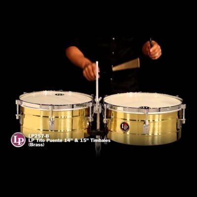 LP Tito Puente 14&15" Timbales, Brass image 2