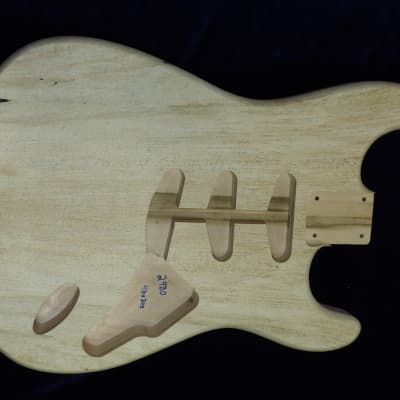 Spalted Maple Top / Aged Basswood Strat body - Standard Hardtail 4lbs 3oz #2930 image 2