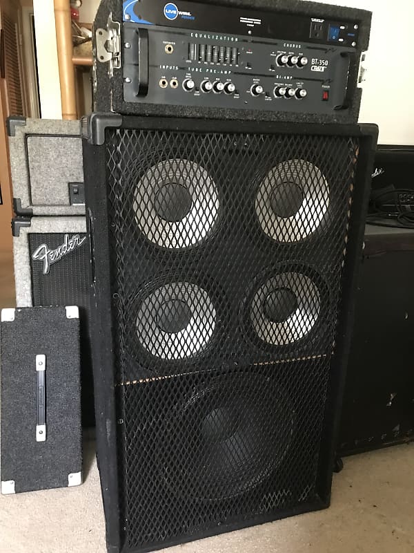 Crate BT350 tube bass amp and 800 watt Crate 410115 bass Reverb