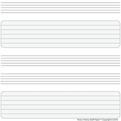 Music Theory Staff Paper - Manuscript Paper with Keyboard | Reverb