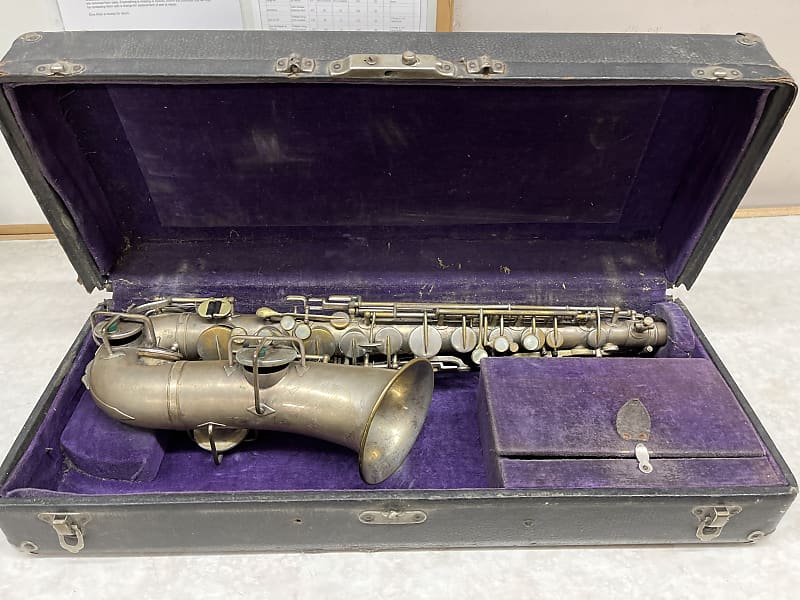 Wurlitzer Alto Saxophone 1920? Brass (worn) Reverb