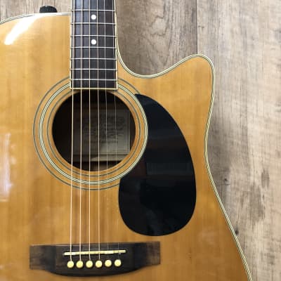 Haze 631BCEQ/MS Thin-Body Acoustic Guitar, Built-in EQ, Cutaway +