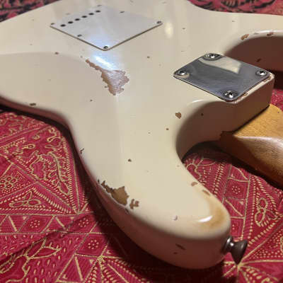 Fender Custom Shop '60s Reissue "Cunetto" Relic Stratocaster 1996 Olympic White image 13