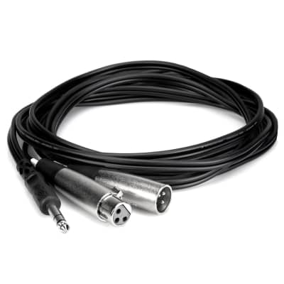 Hosa SRC203 9.8' 1/4" TRS to XLRM and XLRF Insert Cable image 2