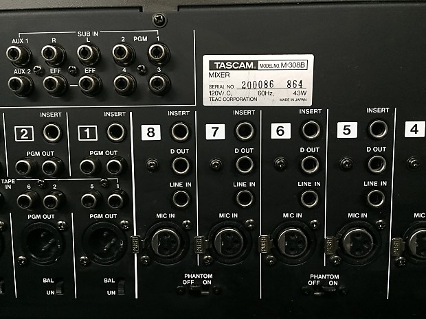Tascam M-308B mixer 1980's wood panels | Reverb