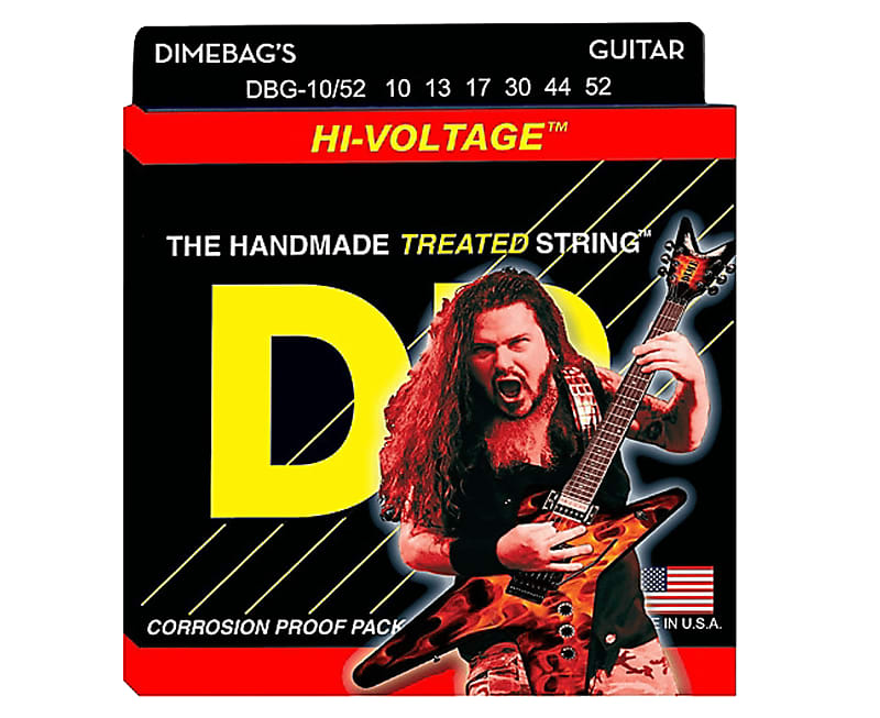 DR Strings DBG-10/52 Dimebag Darrell Electric Hi-Voltage Guitar Strings image 1