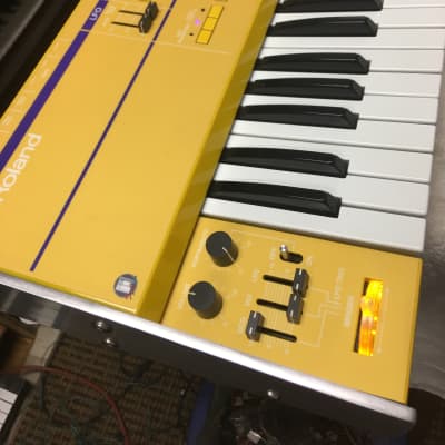 Custom Yellow Juno 106 Roland w/ polyphony meter ! image 4