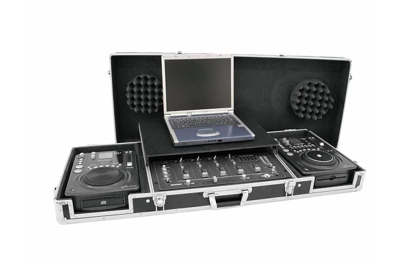 ROADINGER DS-1 FLIGHTCASE PER 2xCDJ MIXER 19 E LAPTOP NERO