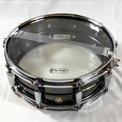 Open Box/Display Model Ludwig LB416 Black Beauty 5" x 14" 10-Lug Brass Snare Drum - Black Nickel-Plated image 8