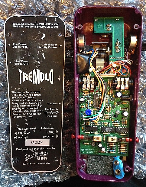 Dunlop Tremolo/Volume+ TVP-1 Expression Pedal, 1980's Purple, Made In USA!  RARE Pedal. | Reverb