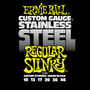 Ernie Ball 2246 Regular Slinky Stainless Steel Electric Guitar Strings (10-46)