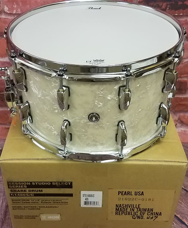 Pearl Duoluxe 14 X 6.5 Snare With Nic White Marine Inlays