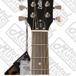 Oscar Schmidt Delta Blues Semi Hollow Guitar, Black, Covered Pickups, OE30B CP KIT image 5