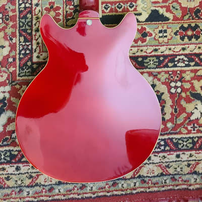 Yamato Semi-acoustic bass 1970-1990 - Slightly flamed Red image 2