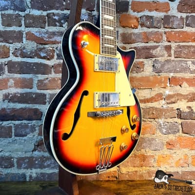 Johnson JH-100 Delta Rose Hollowbody Guitar (2023 - Sunburst) image 6