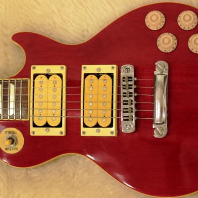 RARE Samick mini Les Paul 1980s See Through Red rare color. | Reverb