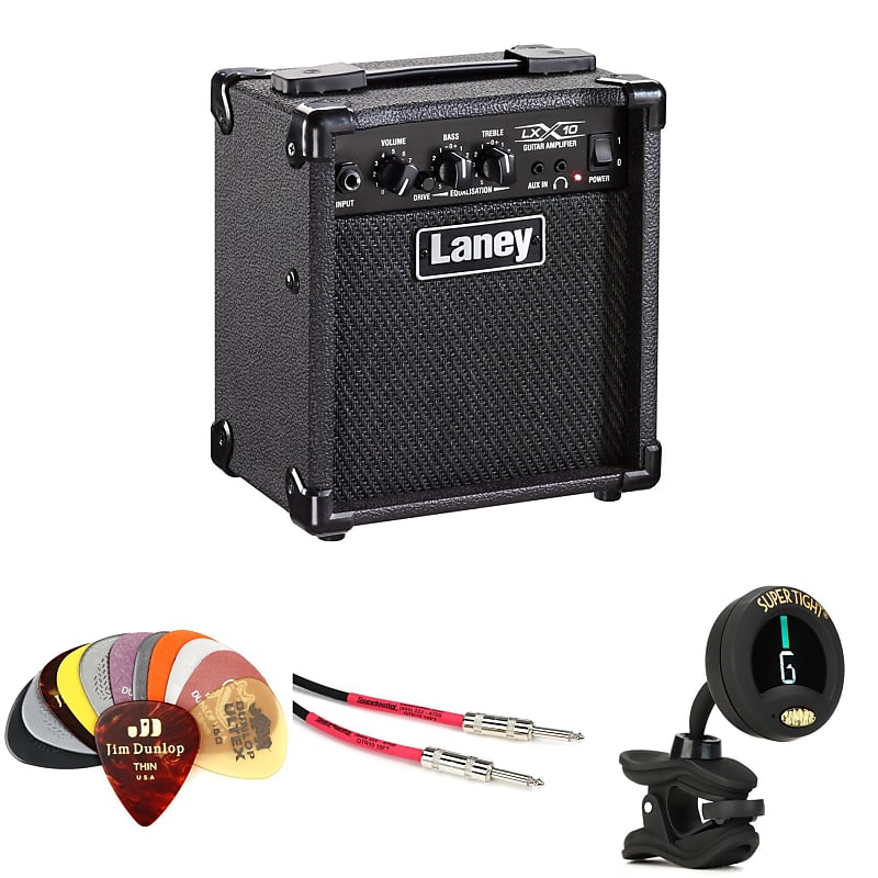 Laney LX10 1 x 5-inch 10-watt Combo Amp Essentials Bundle | Reverb