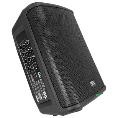 Seismic Connect - Powered 8 Inch Portable 2-Way Compact PA Speaker with Rechargeable Battery - All-In-One PA System image 1
