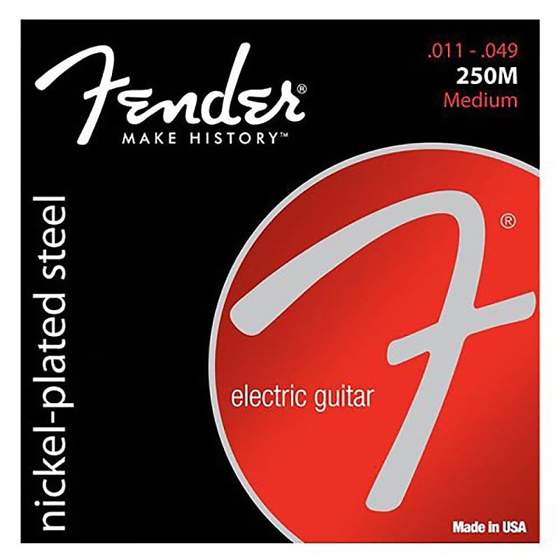 Fender 250M Nickel-Plated Steel Medium Electric Guitar Strings 11-49 image 1
