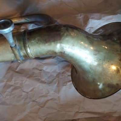 Conn brass baritone horn, USA, Fair condition, with mouthpiece image 6