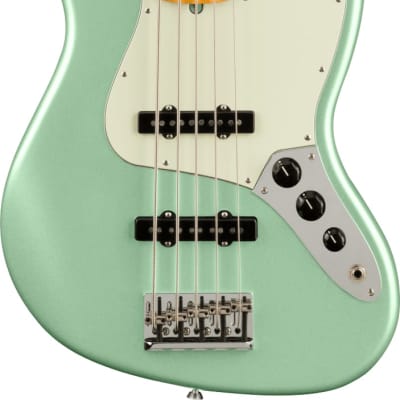 Fender American Professional II Jazz Bass V Maple Fingerboard - Mystic Surf Green-Mystic Surf Green image 2