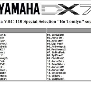 Yamaha DX7 VRC-110 Bo Tomlyn Voice ROM Cartridge image 3