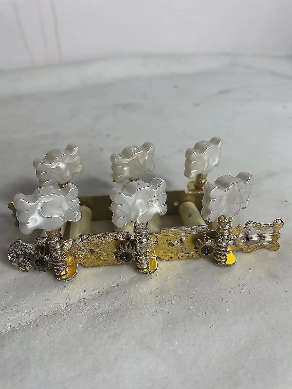2-Pack Classical Guitar Tuners (3L3R) - Zinc Alloy Pegs With Beige Buttons