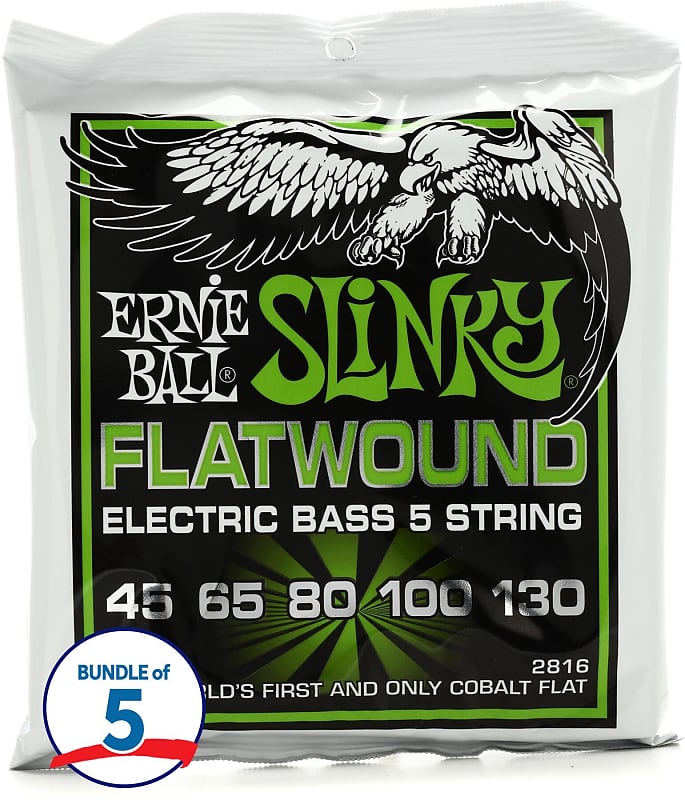 Ernie Ball 2816 Regular Slinky Flatwound Electric Bass Guitar Reverb