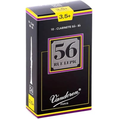 Vandoren CR5035+ 56 Rue Lepic Bb Clarinet Reeds - Strength 3.5+ (Box of 10)
