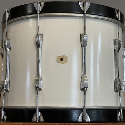 1980's Ludwig 20" White Cortex 14x20 Classic Maple Marching Bass Drum 6-Ply image 11