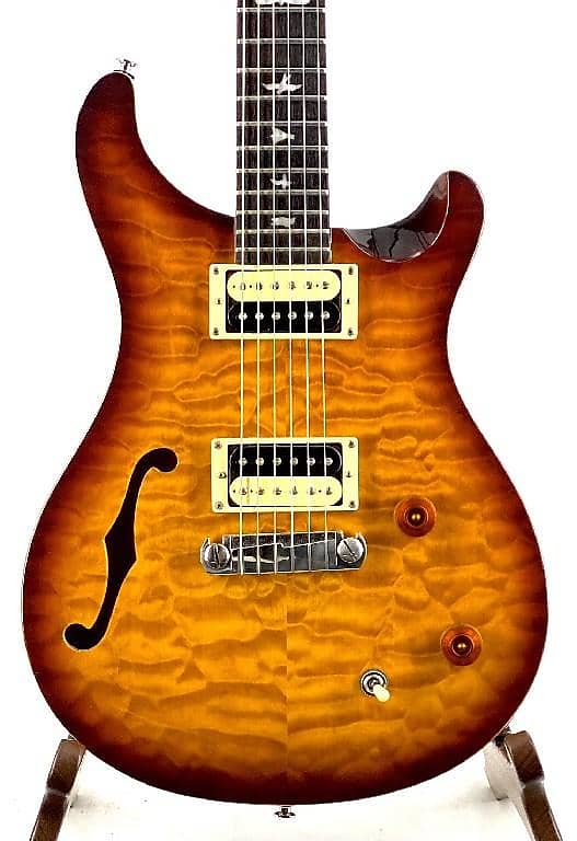 USED Paul Reed Smith PRS SE Custom Semi Hollow Body Quilt Top Amer Burst image 1