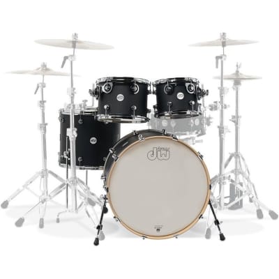 DW Design Series 4 Piece Shell Pack, Black Satin image 1