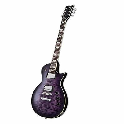 ESP LTD EC-256FM Electric Guitar, See Thru Purple Sunburst image 4