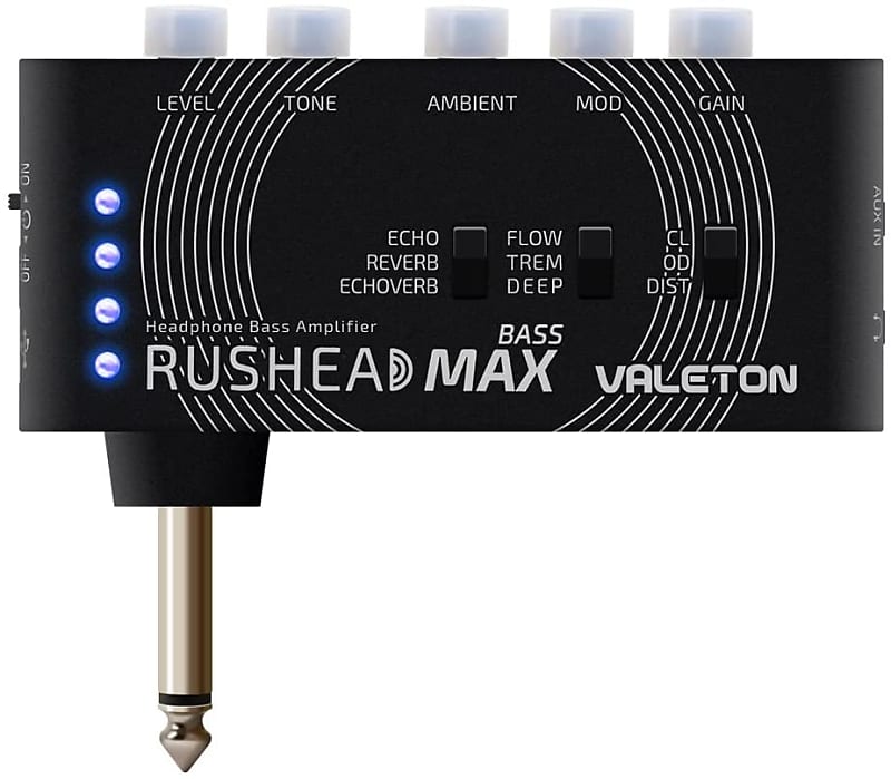Valeton Rushead Max Bass USB Chargable Portable Pocket Bass Headphone Amp Carry-On Bedroom Plug-In (Ship from US Warehouse For Prompt Delivery) Bild 1