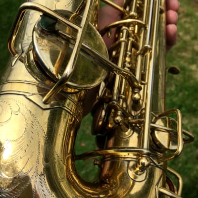 MARTIN ? ELKHART BAND CO. GOLD PLATE DELUXE ENGRAVING 1927 PLAY READY ALTO  SAX SAXOPHONE image 10