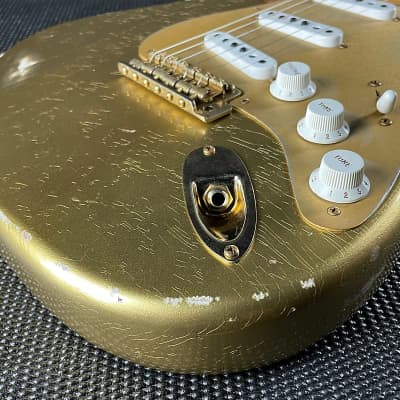 Fender Custom Shop Limited Edition '55 Bone Tone Stratocaster- Aged HLE Gold (7lbs 12oz) image 4