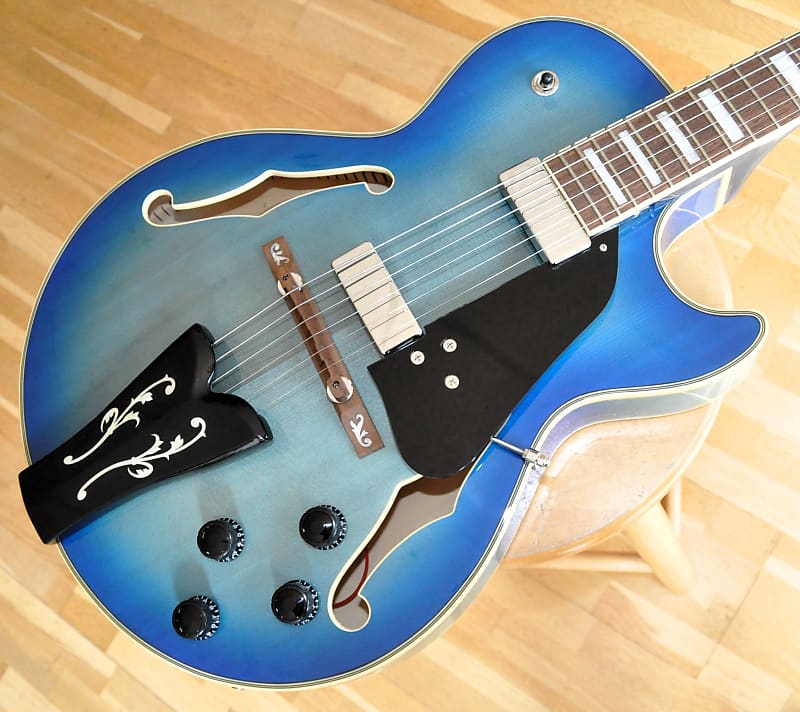 IBANEZ GB10EM JBB Jet Blue Burst / George Benson Signature / Artist Series / GB10EM-JBB image 1