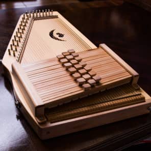 one of a kind LEFT-HANDED  Evoharp 21-bar Chromatic Autoharp   w/ built-in preamp image 6