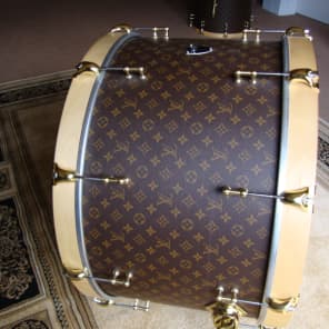 Truth Custom Drum Set Kit Louis Vuitton Wrap Vintage Gold Hardware Mohogany  Shells Truth Drums