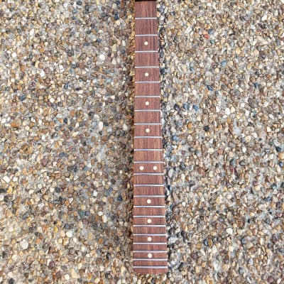 Warmoth Strat Neck, Partly Loaded, Rare Flamed Goncalo Alves, Stainless Frets, Floyd Rose Nut image 2
