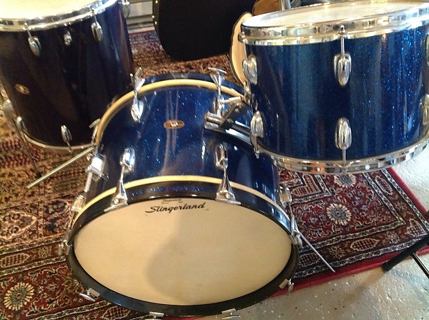 Vintage Slingerland s Drum Kit Niles, IL USA  Blue