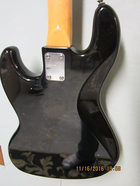 Jazz Bass by Cort Lawsuit 1980's Geddy Lee Style Black Maple