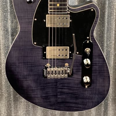 Reverend Guitars Reeves Gabrels Signature Satin Trans Black Flame Maple Guitar #5854 image 1